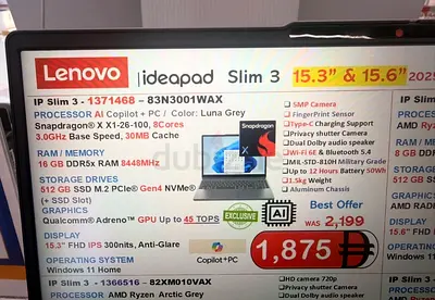 Lenovo IP Slim 3 laptop brand new