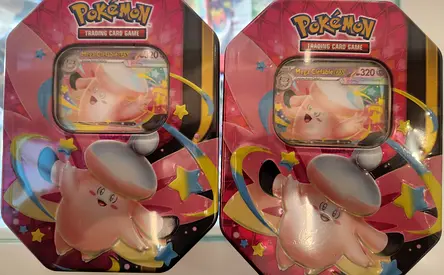 Pair of Pokemon TCG Clefable EX Collector Tins - Sealed 10pcs