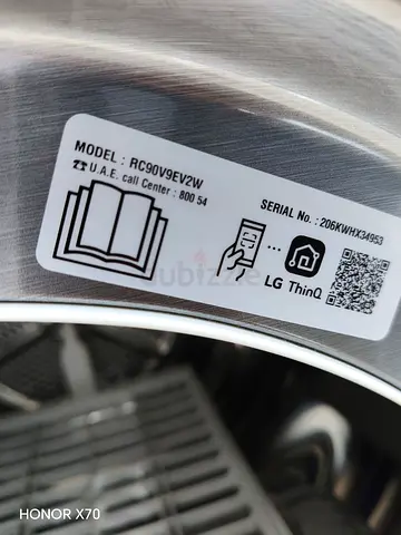LG ThinQ Dryer 9 Kg (Model RC90V9EV2W) - Excellent Condition