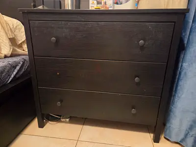 IKEA 3-drawer black-brown chest of drawers - good condition
