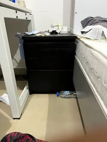 Bed set and cabinets