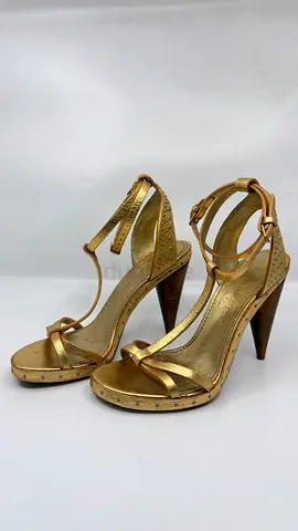 Burberry Gold Open Sandal 35.5