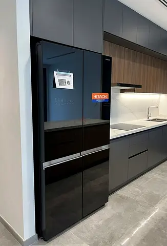 Hitachi French Bottom Freezer Refrigerator with Inverter Control & Dual Fan Cooling