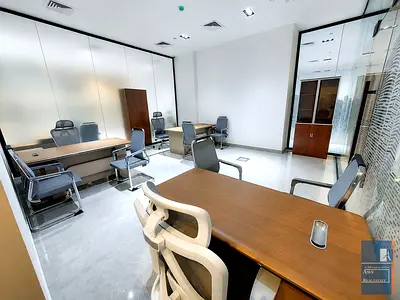 Modern, fully furnished office space with free DEWA and WiFi