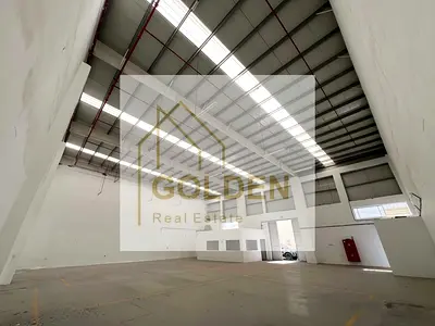 A warehouse equipped with an office and private bathroom with an 11-meter high ceiling in the Umm Al Thu’ub Industrial Area - Umm Al Quwain, provides a practical and efficient solution for storage and