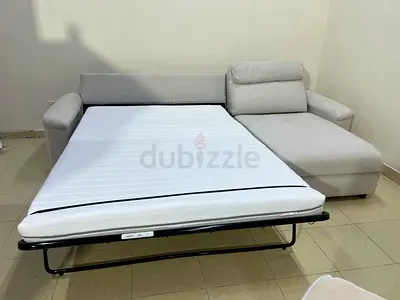 IKEA Lidhult L Shape Sofa Bed with mattress