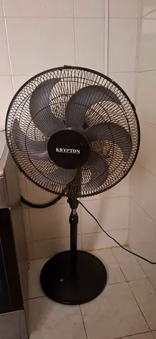 Used Black KENTON Pedestal Fan - Good Working Condition
