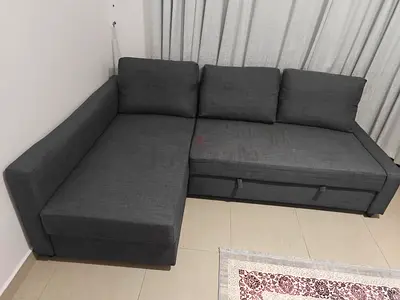 IKEA FRIHETEN Corner Sofa Bed with Storage Dark Grey Used Very Clean