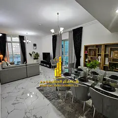 Two-bedroom apartment with a living room, fully furnished with new furniture, available for monthly