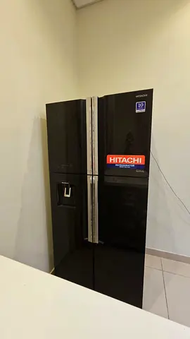 Hitachi 4 door Refrigerator black Glass Exellent Condition