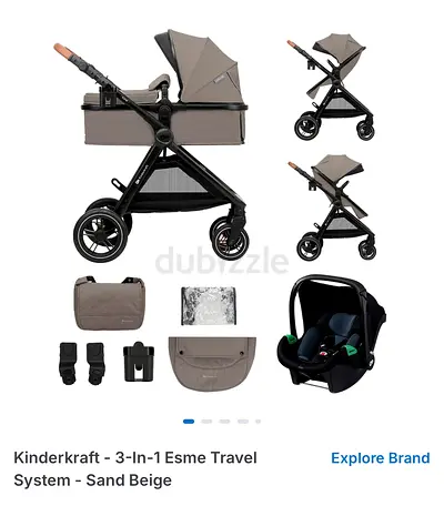 Super Package Baby Stroller Kinderkruft plus baby car sit and baby electric chair and Carry Cot.
