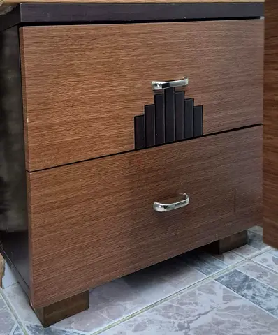 Set of 3 Dark Brown Nightstands / Bedside Cabinets for Sale