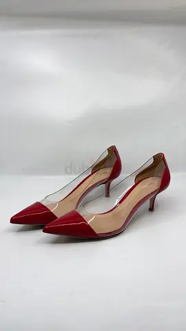 Gianvito Rossi Red Heels Shoes Size 38.5