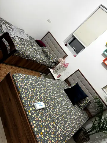 Set of 2 Single Wooden Beds with Headboards - Without mattresses