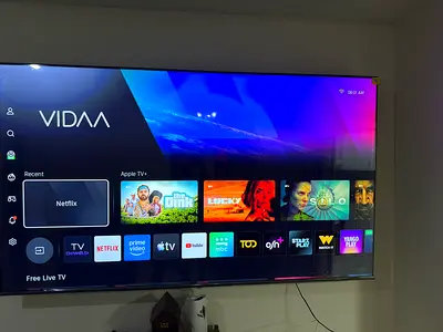 75 inch Smart LED TV - Good working condition, mounted (VIDAA OS)