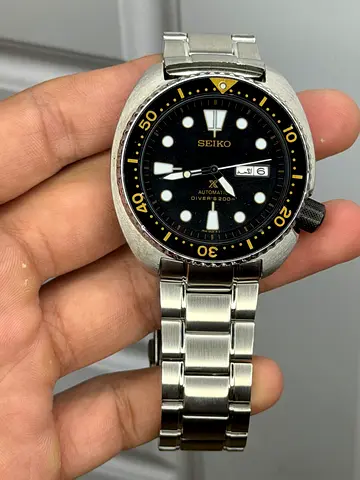 Seiko Prospex "Turtle" automatic diver's watch, specifically model SRP775,