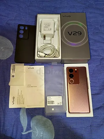 Vivo V29 with box, charger, case and manuals - good condition