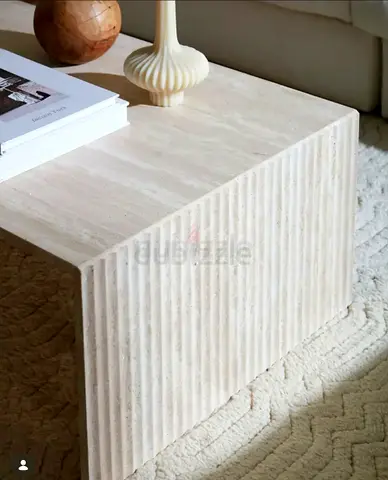 Travertine coffee table