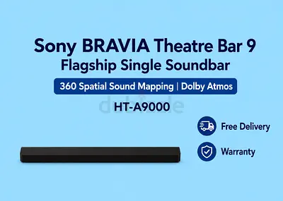 BRAVIA Theatre Bar 9 Flagship Single Soundbar 360 Spatial Sound Mapping Dolby Atmos HT-A9000