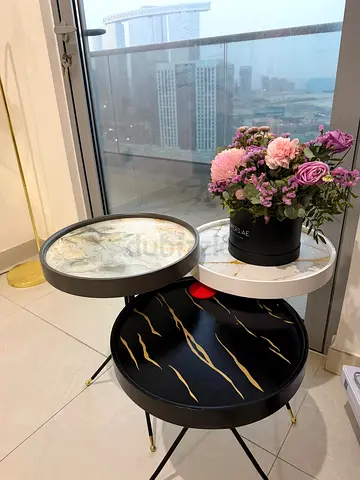 Modern 3 Tier Round Nesting Coffee Table