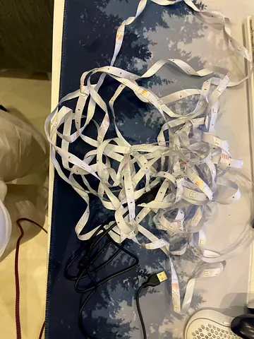 USB LED Strip Lights (white) - used, working