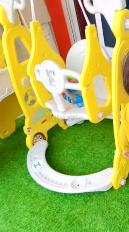 Kids swing slide 3 in 1 car design with box