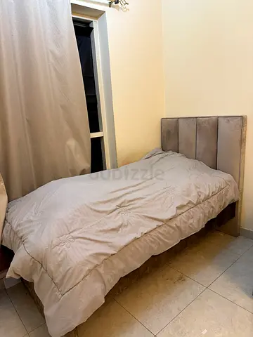 Single bed with upholstered headboard - good condition