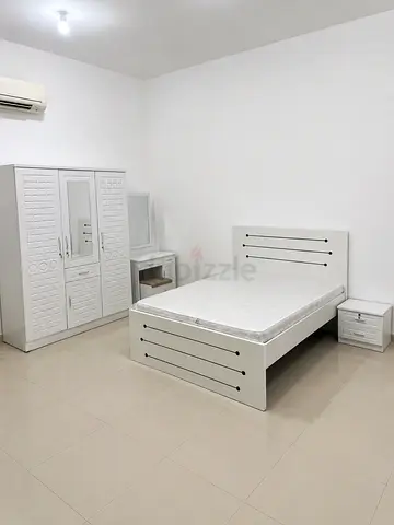 White 3-Piece Bedroom Set: Bed, Wardrobe & Nightstand - Good Condition