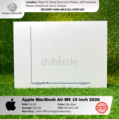 Apple Macbook Air M5 15 inch 2026 16GB 512GB Sky Blue Brand New Sealed