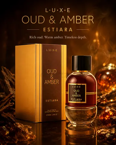 Estiara Luxe Oud & Amber Eau de Parfum 100ml - Unopened