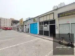 Shops for annual rent in Al Rashidiya 1, Ajman. Prime location near Al Mina Street, 800 sq ft space,