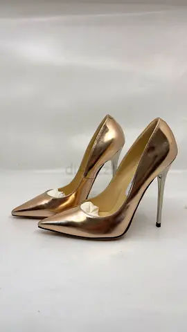 Jimmy Choo Pink Metallic Leather Anouk Pointed Pumps - Size 37