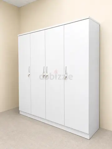 White 4-Door Wardrobe / Armoire -
