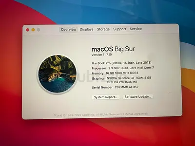 MacBook Pro Retina 15-inch (Late 2013) - i7, 16GB RAM, 256GB SSD
