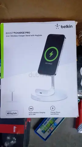 Belkin Boost Charge Pro 2-in-1 MagSafe Wireless Charger Stand (15W) - New in Box