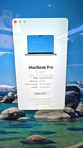M1 Max 16” 64gb ram 4tb ssd