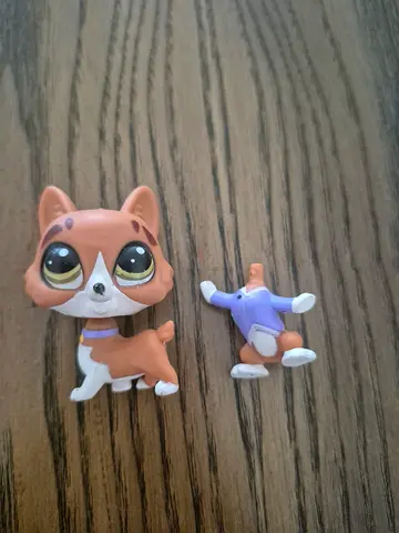 Littlest Pet Shop Figure Dogs - Small Collectible Toys with additional body for customisation