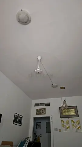 Pak fan best brand White ceiling fan with downrod and light - good working condition