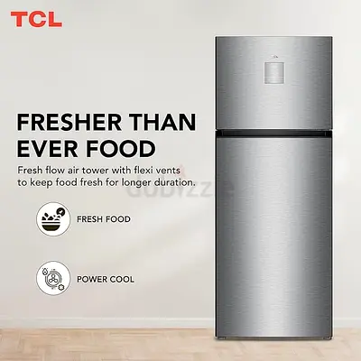 TCL Refrigerator 550L Double Door Fridge With Ice Maker 1 Year Warranty