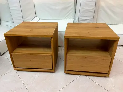 Pottery barn Pair of Modern Bedside Nightstands with Drawer