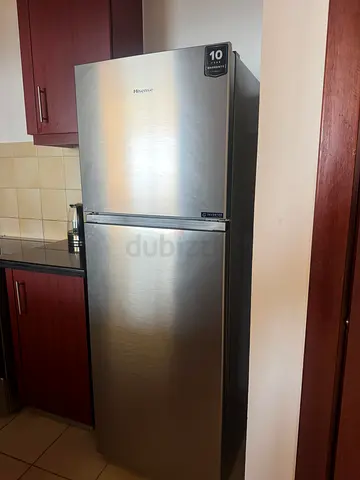 Hisense Stainless Steel Top-Freezer Fridge - Good Condition