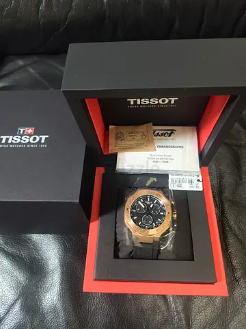 Unworn Tissot T-Race Quartz Black Dial Bronze Case with Rubber Strap