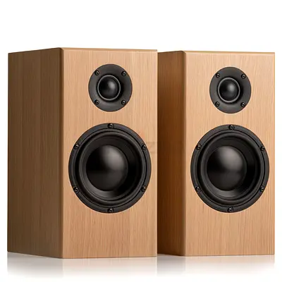 Totem Acoustic Bison Monitor bookshelf speakers - light oak finish