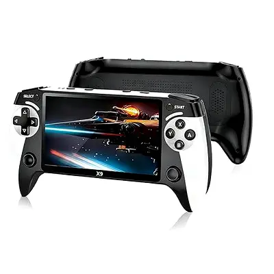 Portable handheld gaming console X9 — preloaded games, good condition