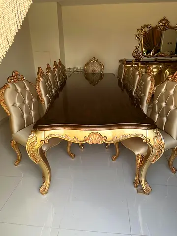 Italian Dinning Table with 12 Chairs in Brand New Condition