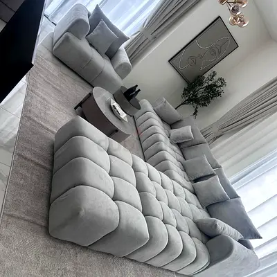 Brand new L shape sofa with stool single and pillows available