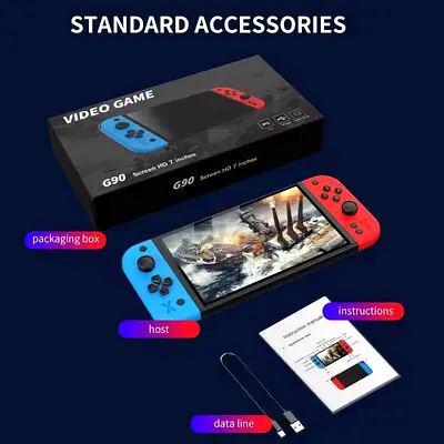 Portable Handheld G90 Retro Gaming Console with Joy-Cons - New/Unused