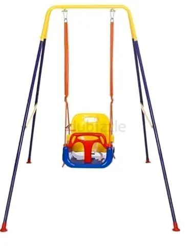 Toddler/Baby Indoor-Outdoor Swing with Metal Frame and Safety Seat