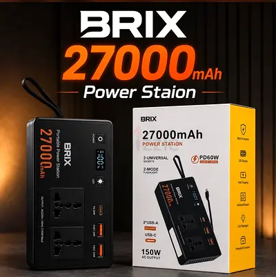 BRIX 27000mAh Portable Power Station - 150W, PD60W, USB-C & USB-A