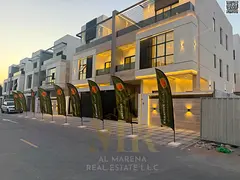 Luxury two-story villa with a rooftop terrace, located behind the Saudi German Hospital and near a s